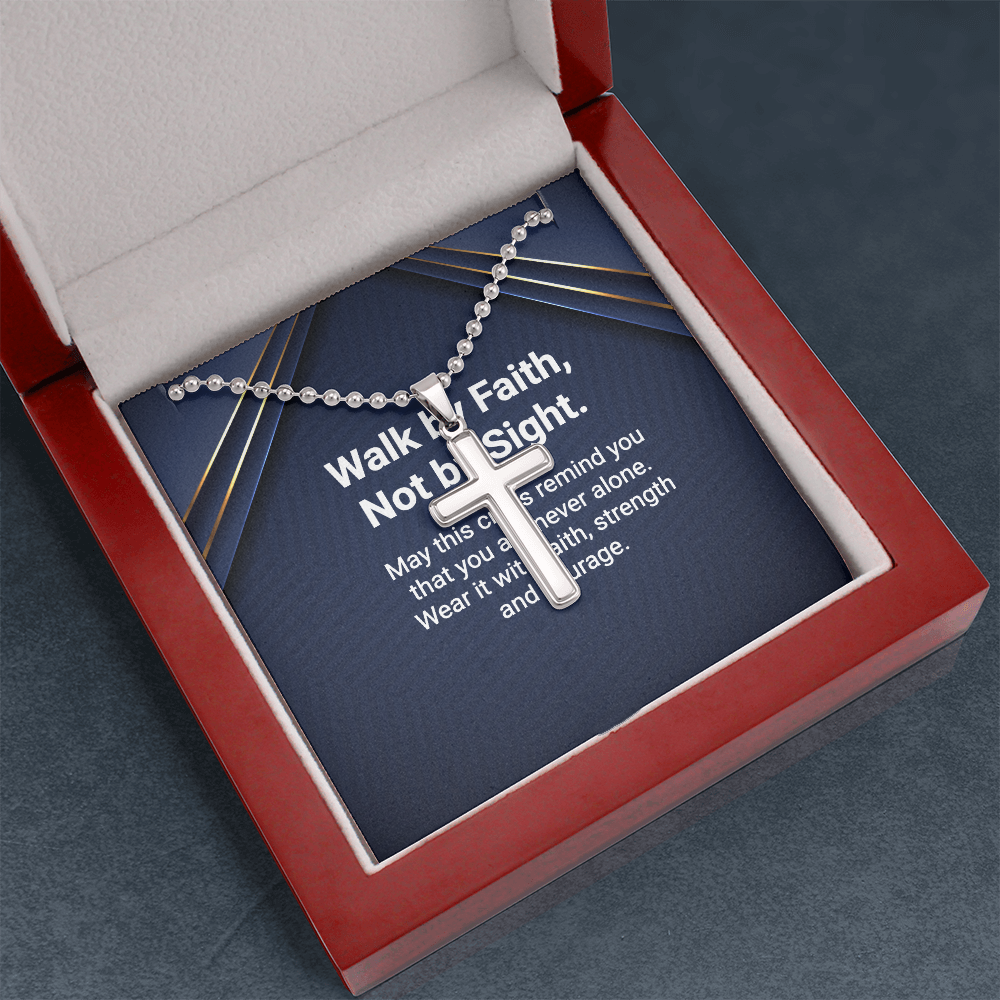 Artisan Cross Necklace in Standard Box