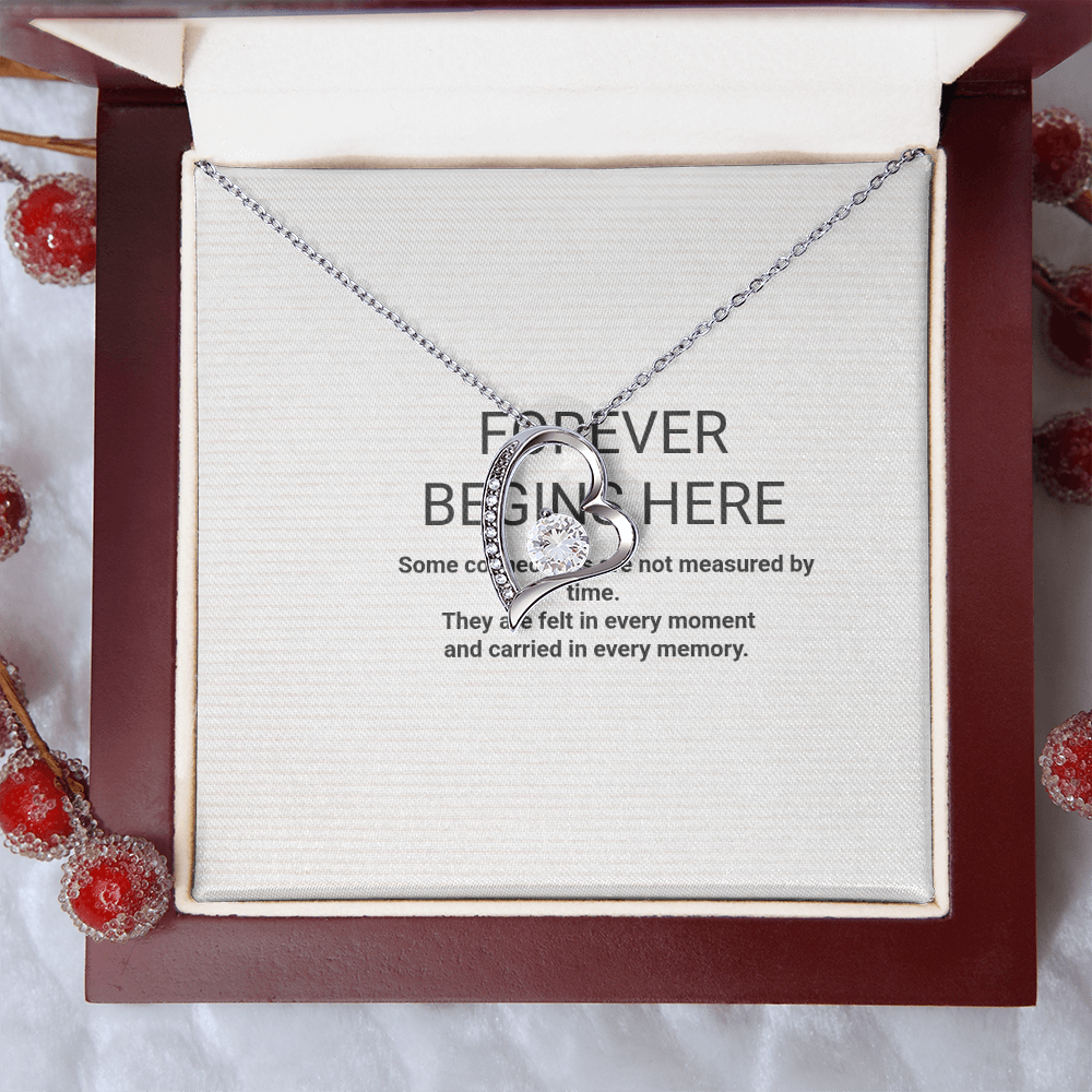 Forever Love Necklace with heartfelt message card