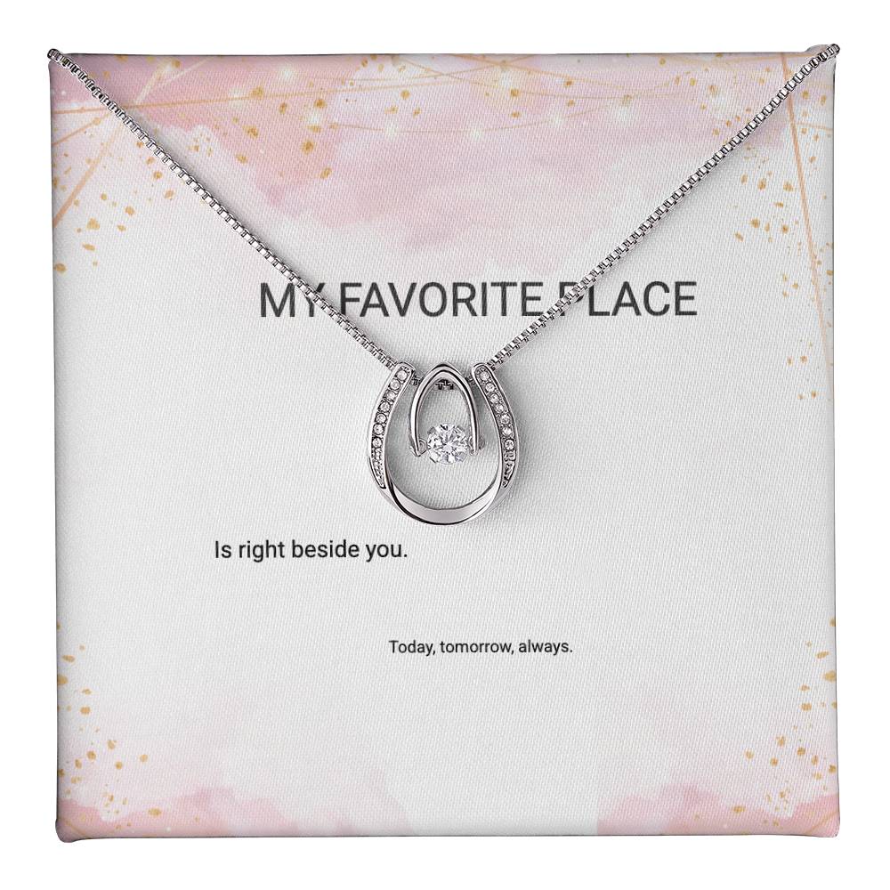 Lucky in Love Necklace with romantic message card