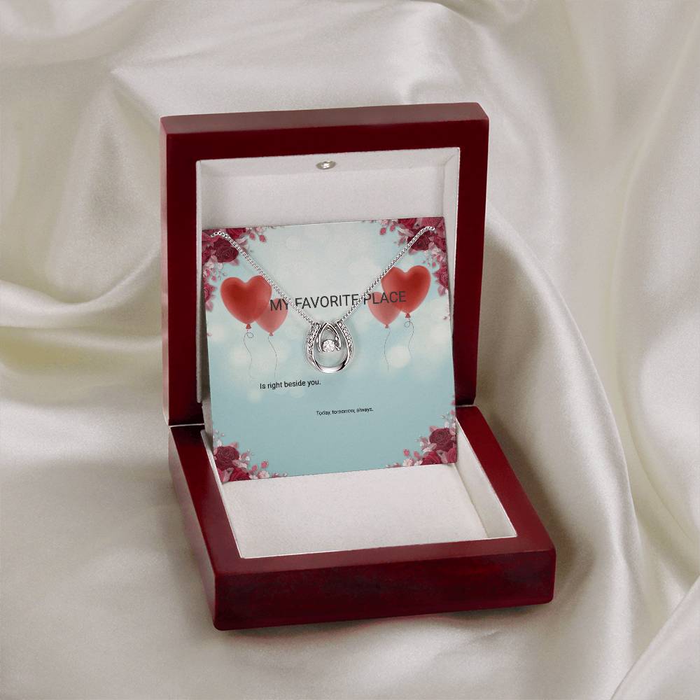 Lucky in Love Necklace illuminated by Luxury Box LED light