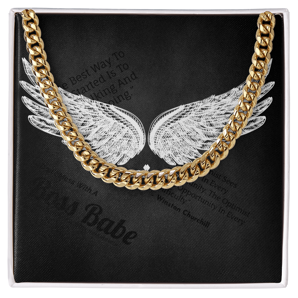 18k yellow gold-finish Cuban Link Chain product view