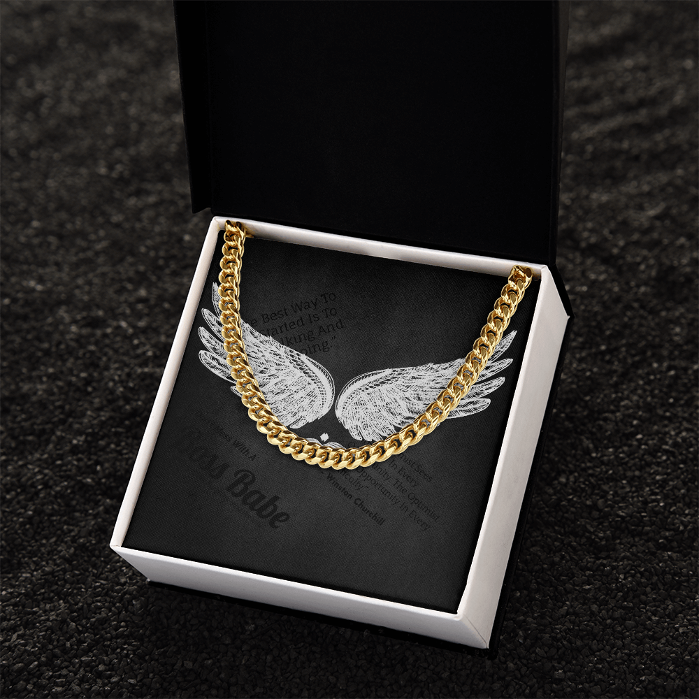 18k yellow gold-finish Cuban Link Chain alternate view