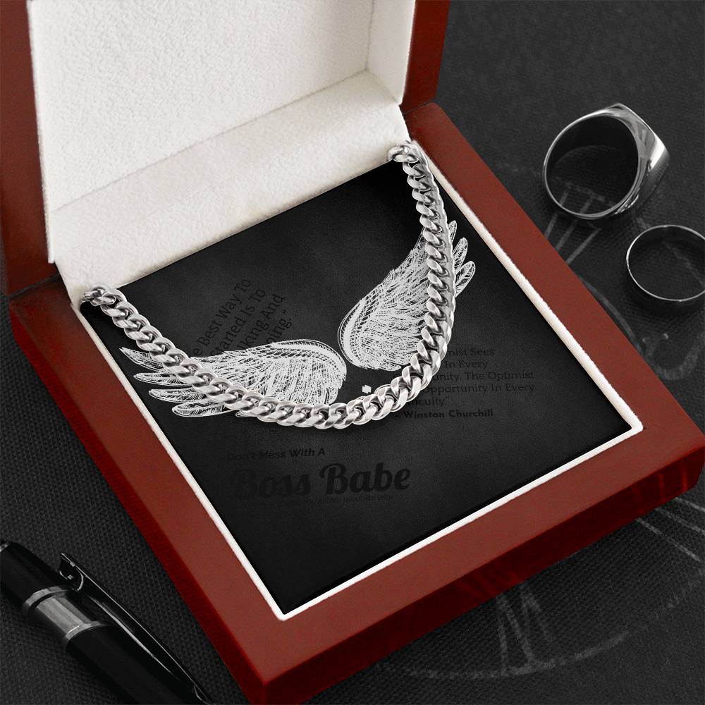 Stainless-steel Cuban Link Chain gift presentation