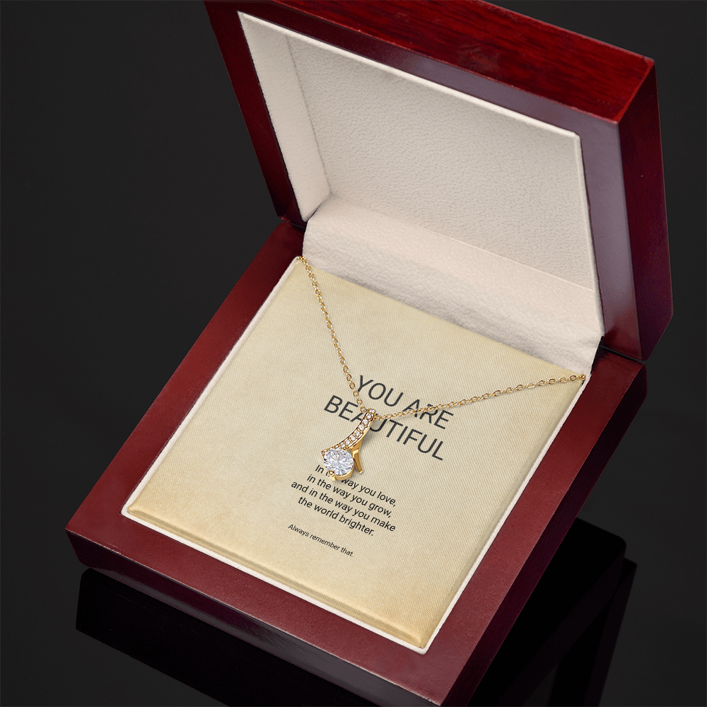 Alluring Beauty Necklace with message card
