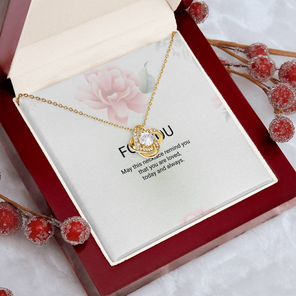 Love Knot Necklace gift presentation